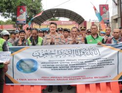 Kapolres Binjai Duduk Bersama Para Ojol Mendoakan Alm. Affan Kurniawan