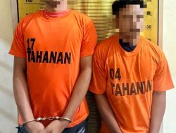 Antarkan Paket Pesanan Ke Petugas, Akhirnya Dua Pria Digelandang Ke Polres Binjai