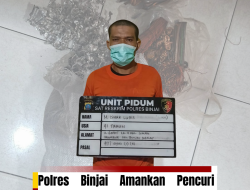 Polres Binjai Amankan Pencuri Mesin Kompresor AC Kemenag Binjai