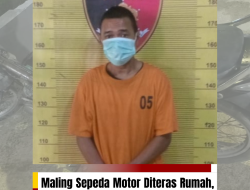 Maling Sepeda Motor Diteras Rumah, Pelaku Diamankan Polres Binjai