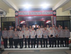 JALIN SILATURAHMI KAPOLRES BINJAI BERSAMA DANPAS BRIMOB I PERKUAT KOORDINASI KEAMANAN