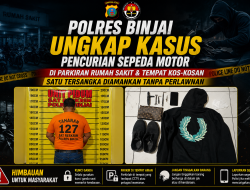 Polres Binjai Ungkap Kasus Pencurian Sepeda Motor Di Parkiran Rumah Sakit & Tempat Kos-Kosan, Satu Tersangka Diamankan Tanpa Perlawanan
