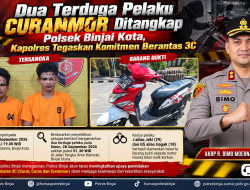 Dua Terduga Pelaku Curanmor Ditangkap Polsek Binjai Kota, Kapolres Tegaskan Komitmen Berantas 3C