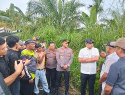 Gubernur Sumut Bersama Kapolres Binjai dan Plt. Bupati Langkat Tinjau Jalan Longsor di Desa Telagah