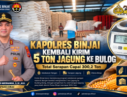 Kapolres Binjai Kembali Kirim 5 Ton Jagung Ke Bulog, Total Serapan Capai 300,2 Ton