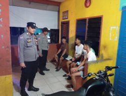 Polres Binjai Aktifkan Jaga Malam, Bhabinkamtibmas Sambangi Pos Kamling di Desa Sei Limbat